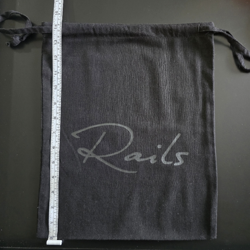 Rails Black Drawstring dust Bag